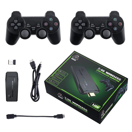 Wireless 2.4G Videospielkonsole Retro +10000 Spiele 32GB 64GB TV Stick mit 2 Gamepad